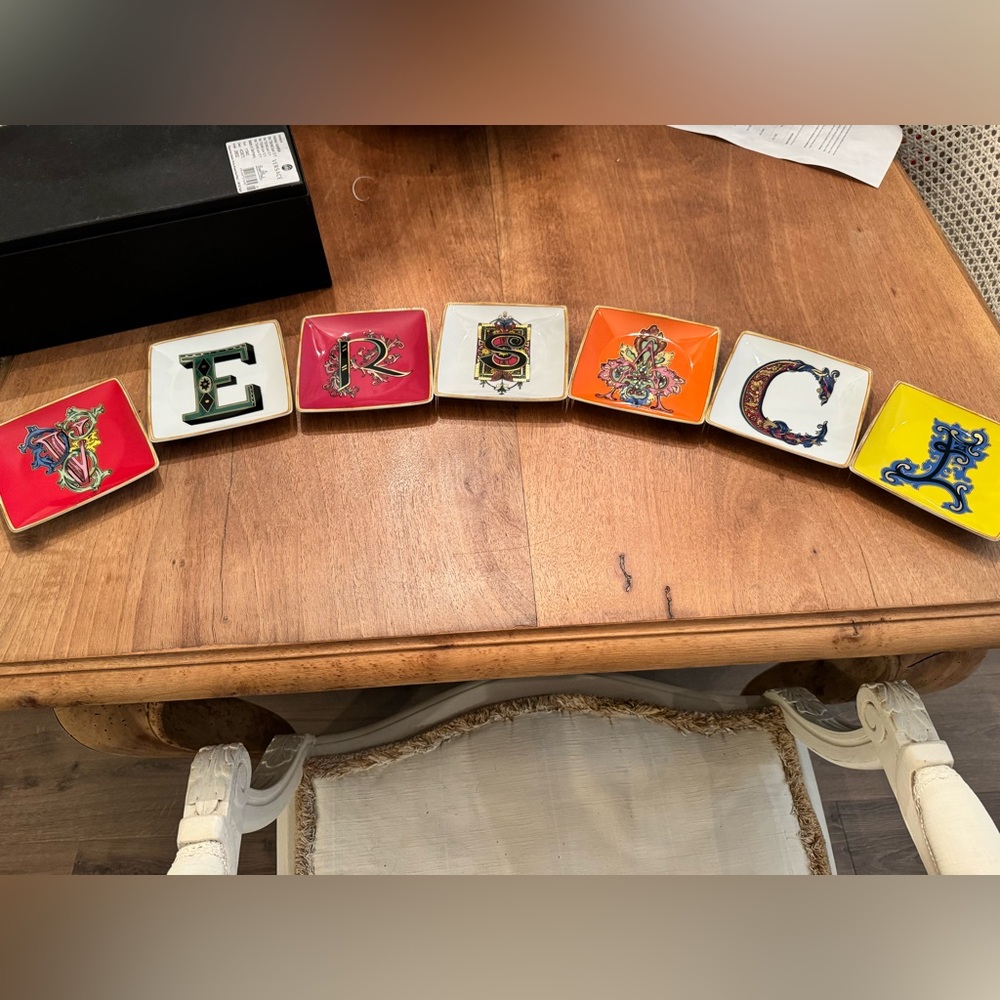2019 Versace Holiday Alphabet Square Bowls
